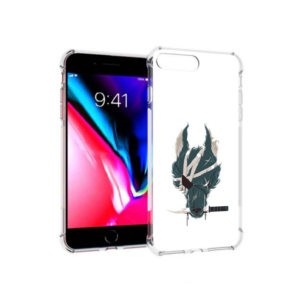 

Чехол MyPads Tocco для Apple iPhone 8 Plus волк-разбойник (PT70866.609.271), Прозрачный, Tocco