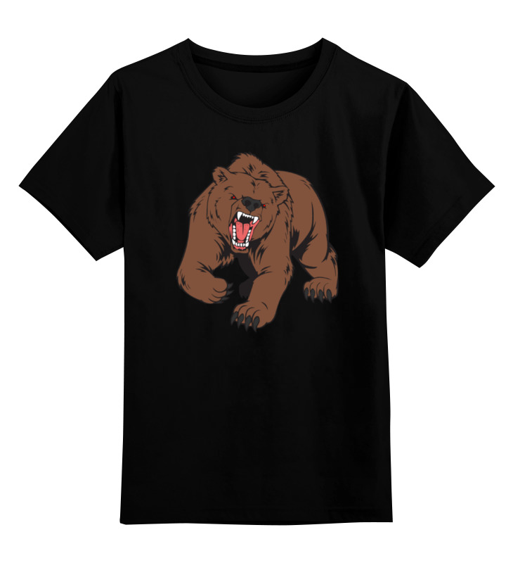 Футболка детская Printio Bear / медведь цв. черный р. 116