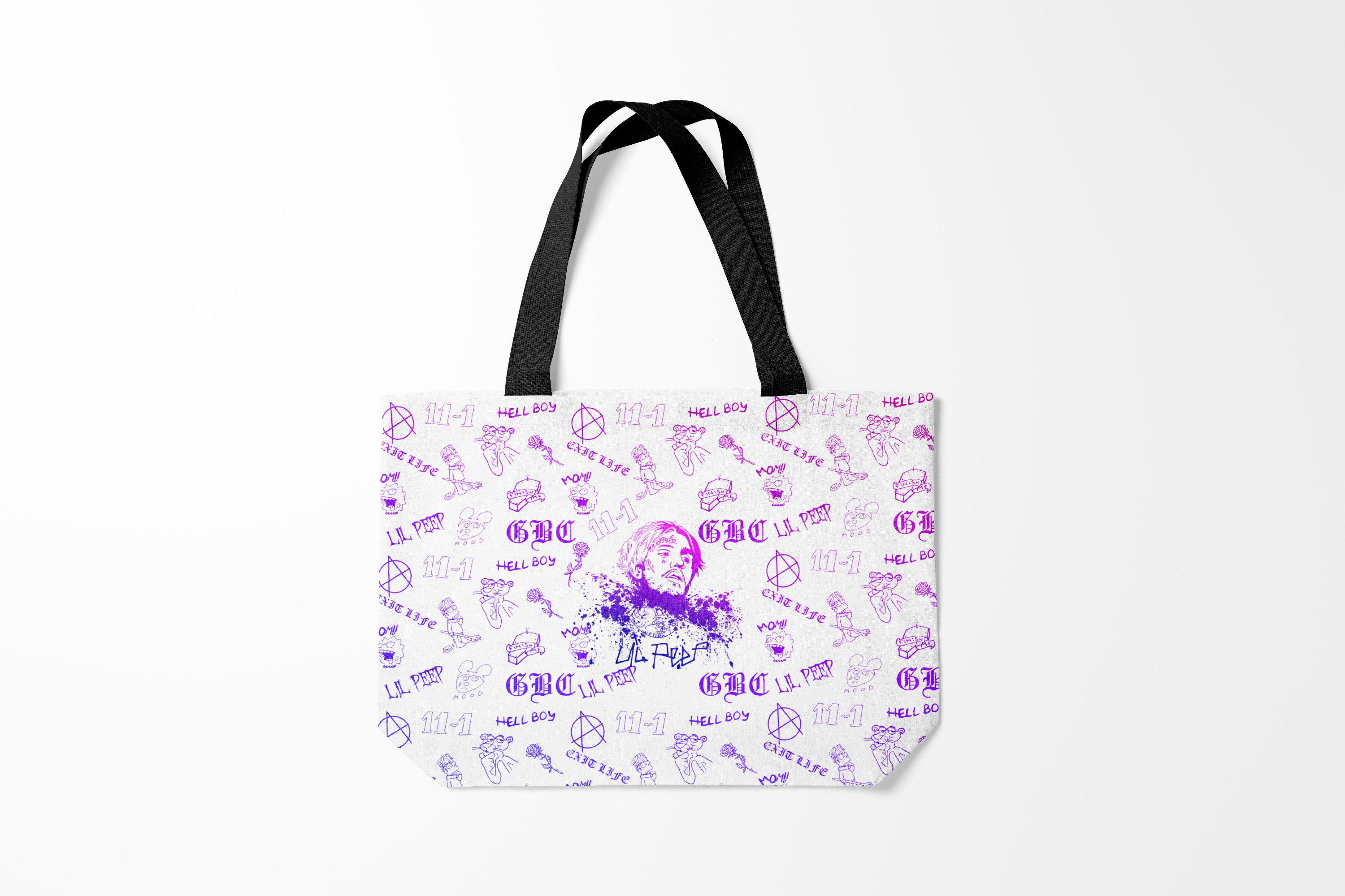 

Сумка шoппер унисекс Burnettie Lil Peep, белый, Lil Peep