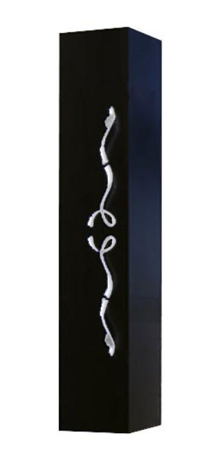 

Пенал подвесной Aqwella Due amanti DUE0525BLK чёрный без ручек