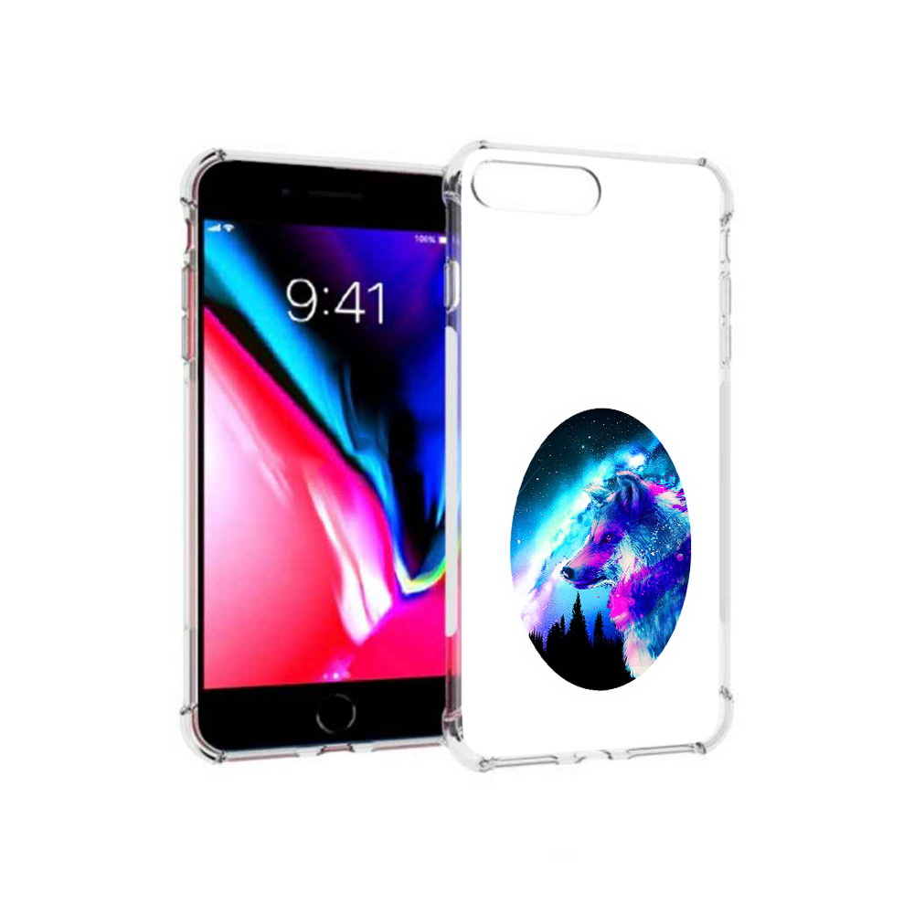 

Чехол MyPads Tocco для Apple iPhone 8 Plus голубой волк (PT70866.609.293), Прозрачный, Tocco