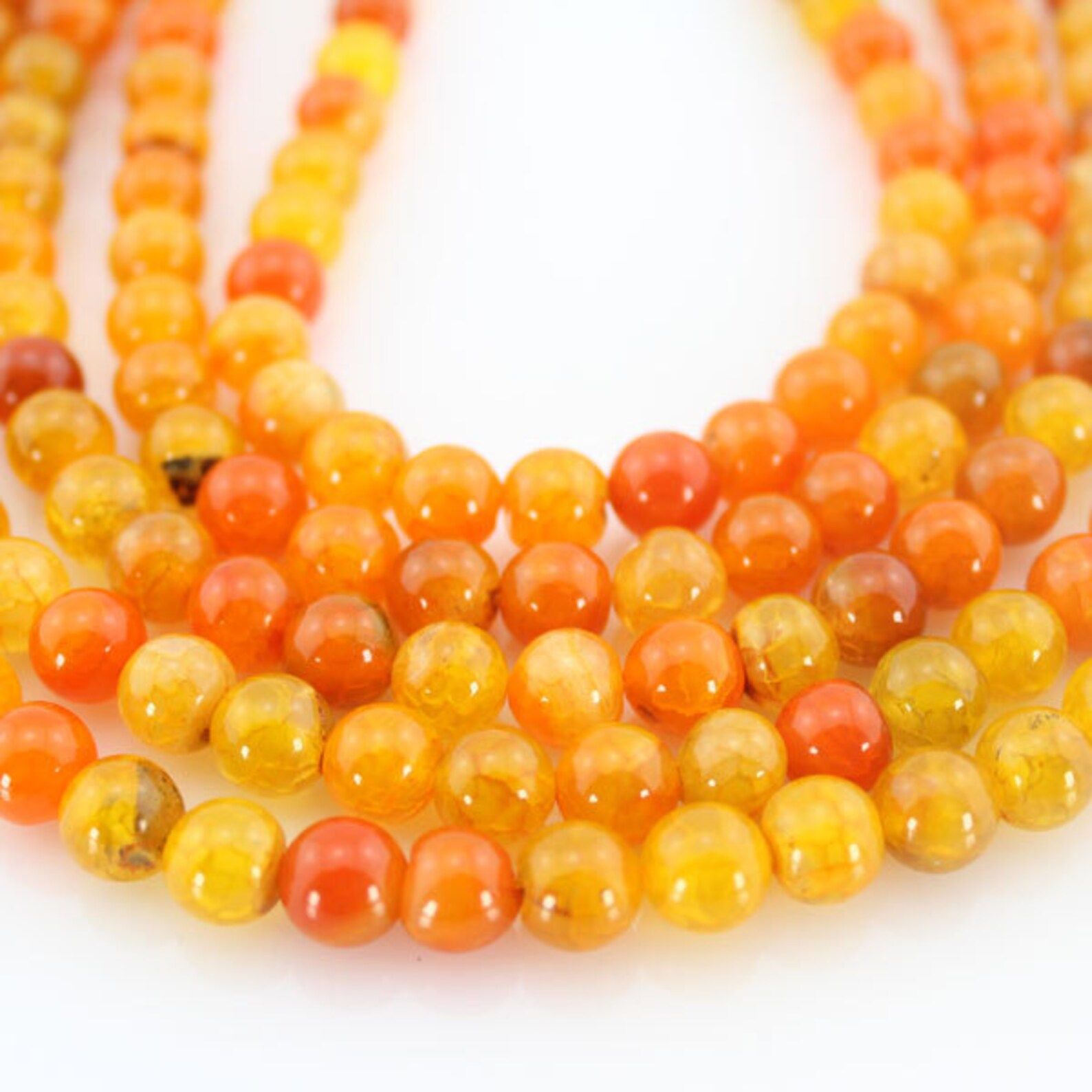 

Агат натурал.(жёлто-оранжевый)-10 мм, бусины на нитке (37-38 см, около 37 шт.), Желтый;оранжевый, Агат