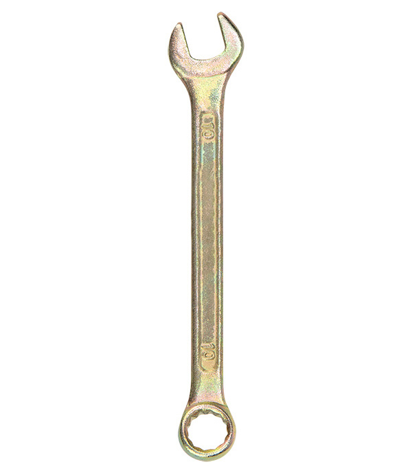 Ключ комбинированный Rexant 10 мм, желтый цинк