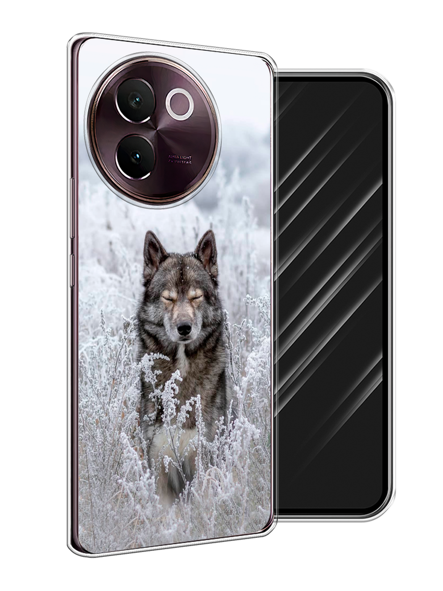 

Чехол Awog на Vivo V30e "Волк в поле", Белый;черный, 2610550-1