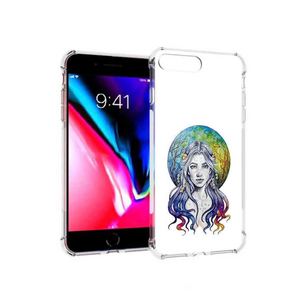 

Чехол MyPads Tocco для Apple iPhone 8 Plus девушка с красивыми волосами (PT70866.609.313), Прозрачный, Tocco