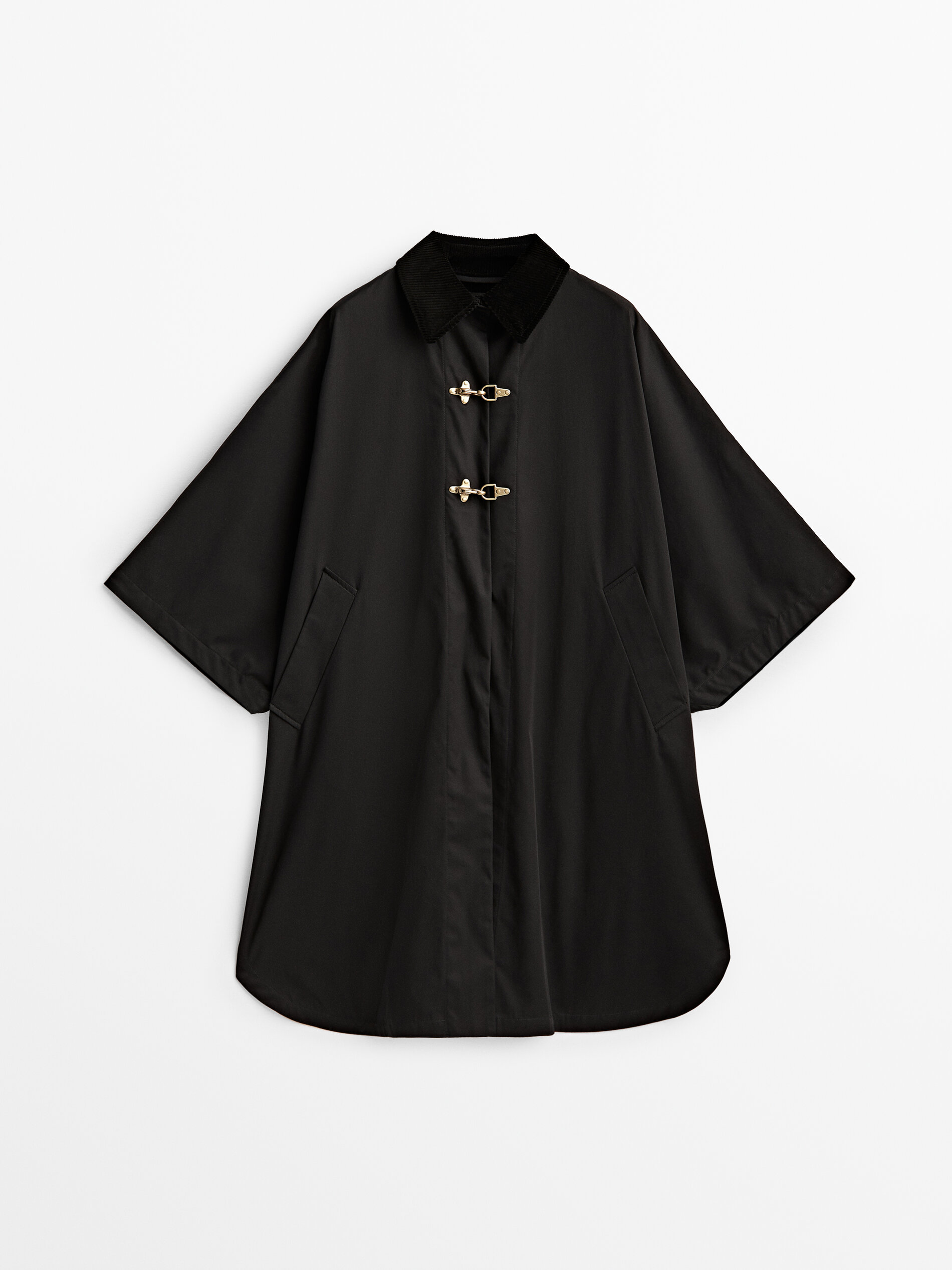 

Пальто женское Massimo Dutti 06725864800 черное M, 06725864800