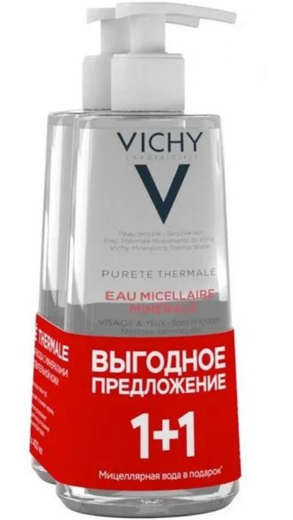 

Мицеллярная вода с минералами 400 мл + Мицеллярная вода с минералами VICHY 400мл в подарок