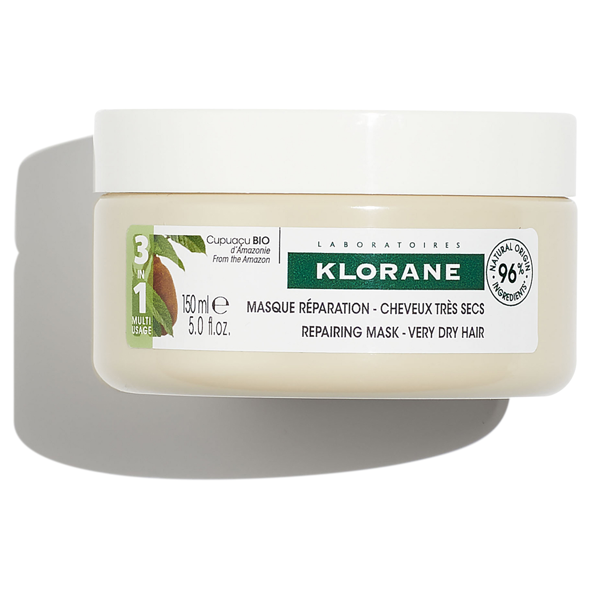 Купить Восстанавливающая маска для волос 3 в 1 Klorane с органическим маслом Купуасу 150 мл