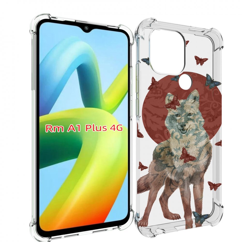 

Чехол MyPads Волчица с бабочками для Xiaomi Redmi A1 Plus +, Прозрачный, Tocco
