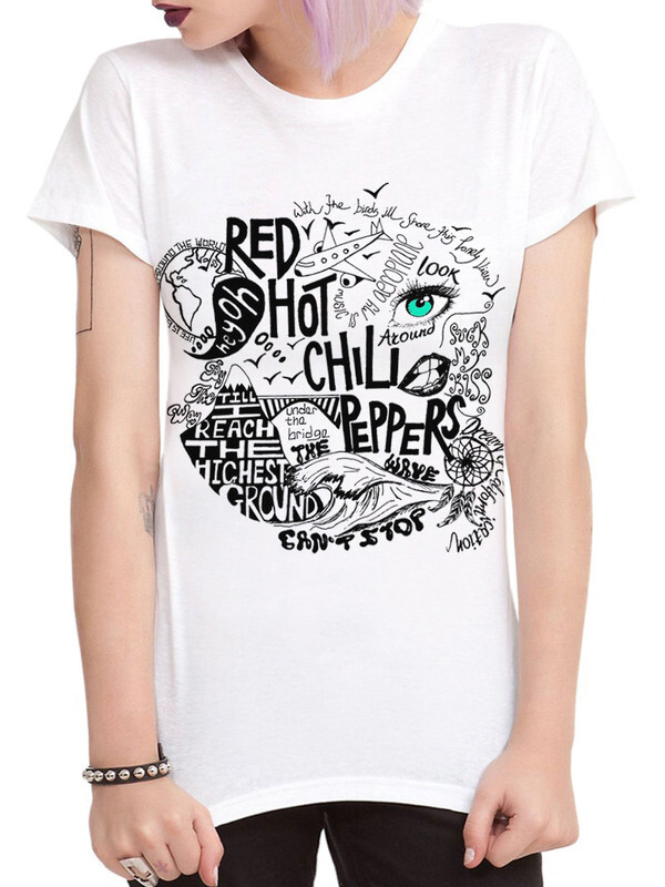 фото Футболка женская design heroes песни red hot chili peppers белая 3xl