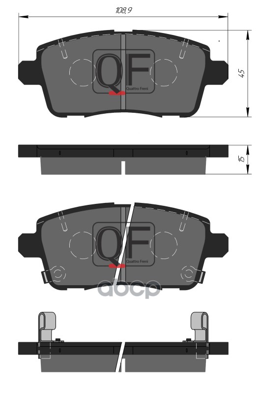 

Тормозные колодки QUATTRO FRENI дисковые QF510102