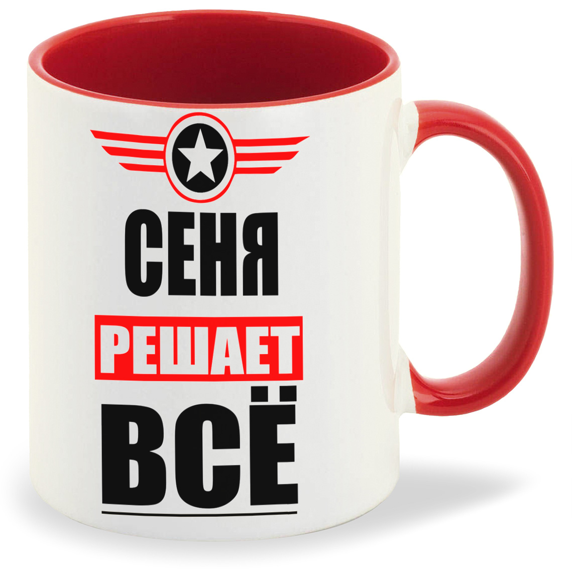 

Кружка CoolPodarok СЕНЯ решает все, СЕНЯ решает все