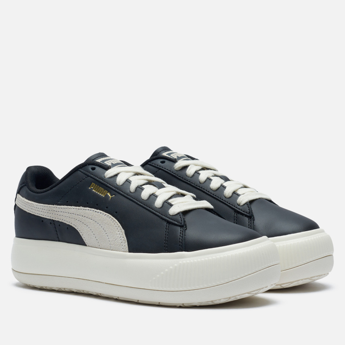 

Кроссовки женские PUMA Suede Mayu Leather черные 39 EU, Suede Mayu Leather