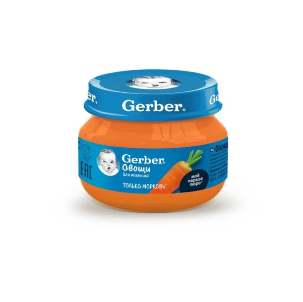 Пюре Gerber морковь для первого прикорма с 4 месяцев 71 г