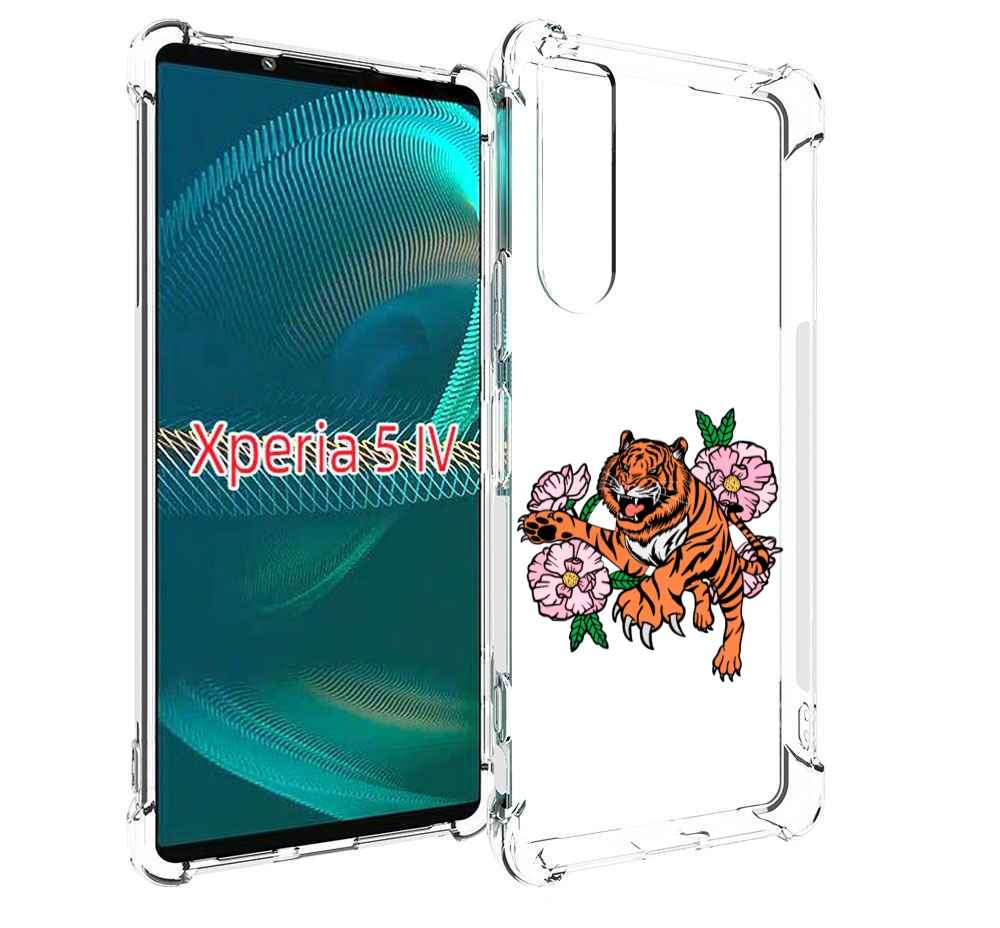 

Чехол MyPads тигры-цветочные для Sony Xperia 5 IV (5-4), Прозрачный, Tocco