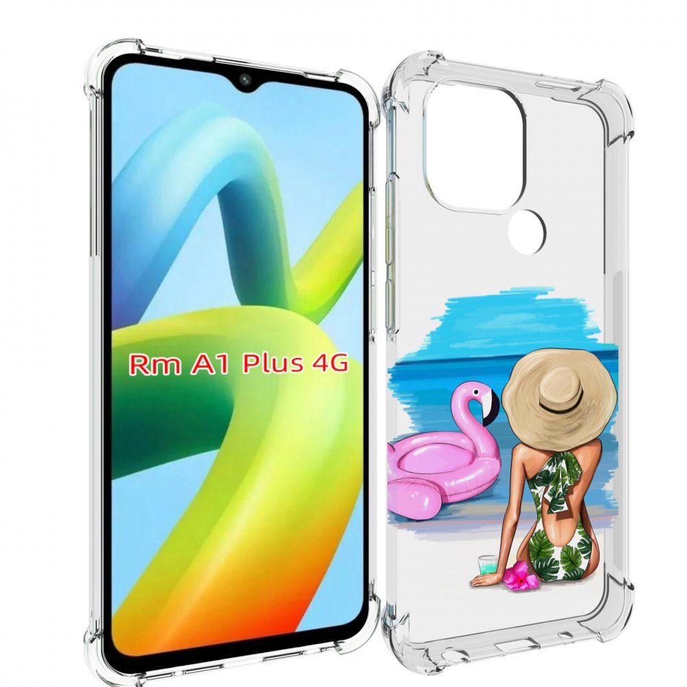

Чехол MyPads Девушка-и-фламинго женский для Xiaomi Redmi A1 Plus +, Прозрачный, Tocco