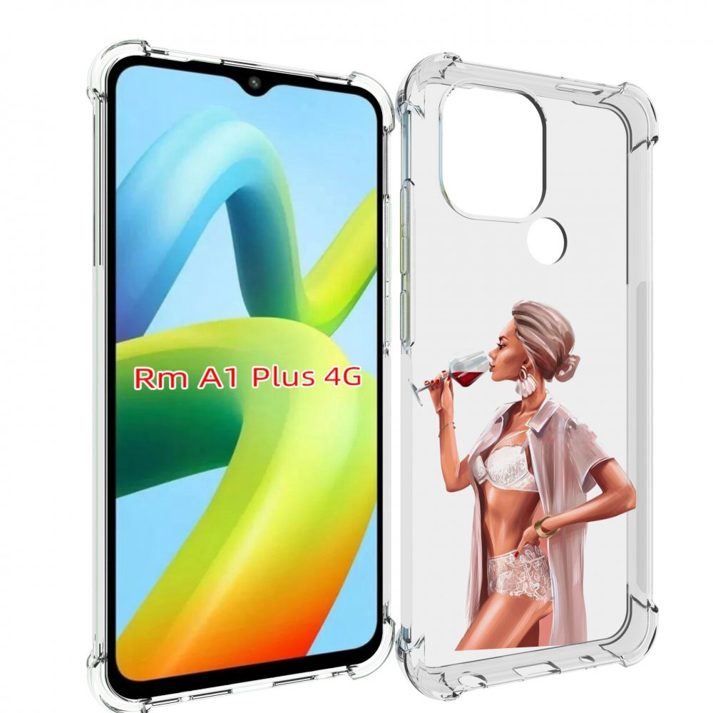 

Чехол MyPads Девушка-с-вином женский для Xiaomi Redmi A1 Plus +, Прозрачный, Tocco