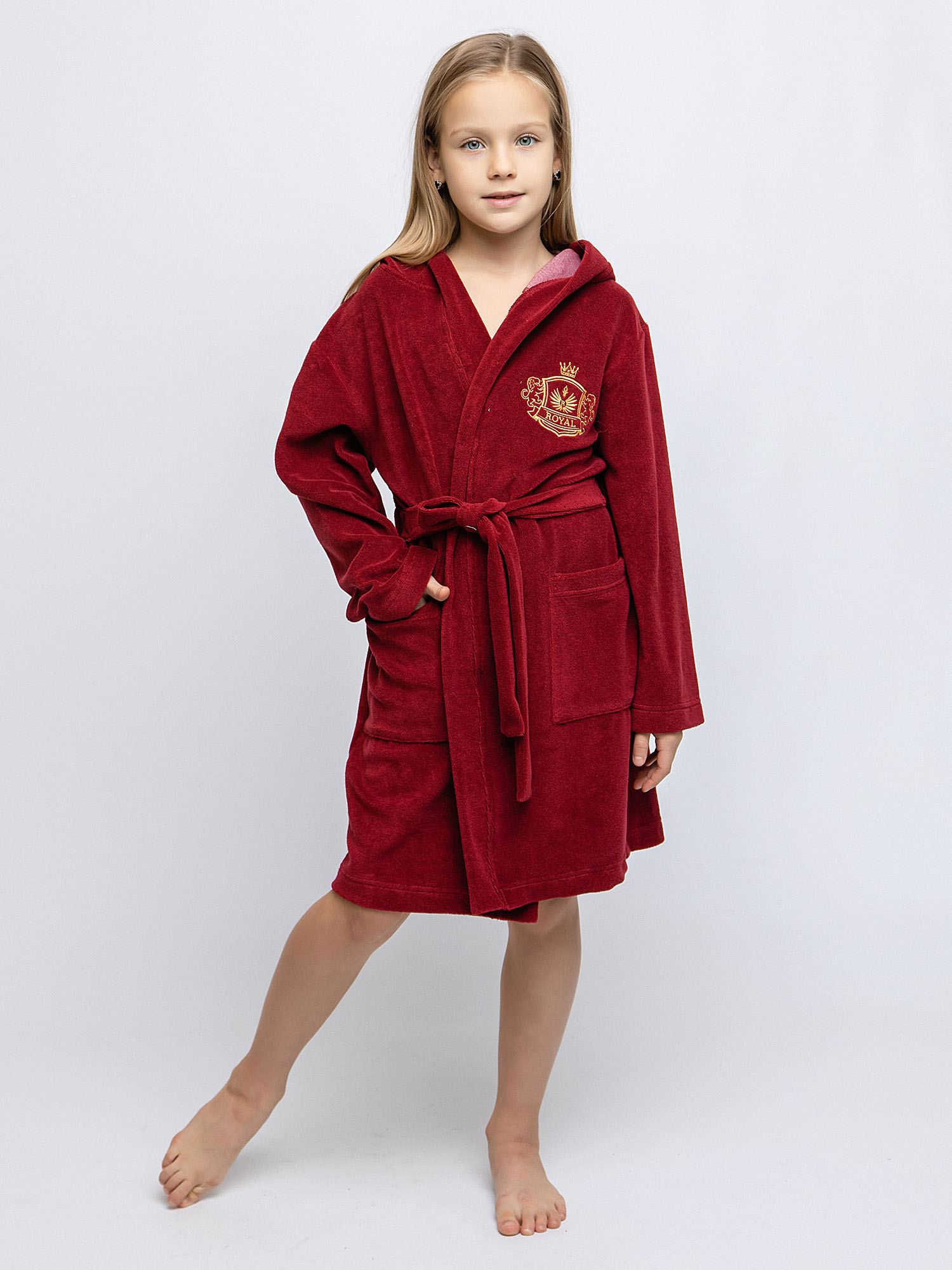 

Халат детский Batik 009_ХО23 бордо 146, Бордовый, 009_ХО23