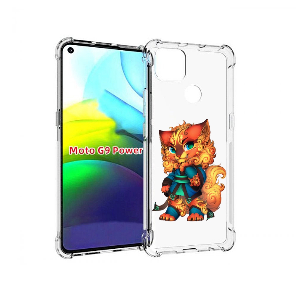 

Чехол MyPads золотой-кот для Motorola Moto G9 Power, Прозрачный, Tocco