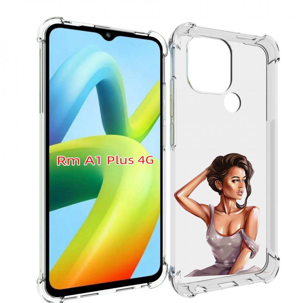 Чехол MyPads Девушка-с-прической женский для Xiaomi Redmi A1 Plus +