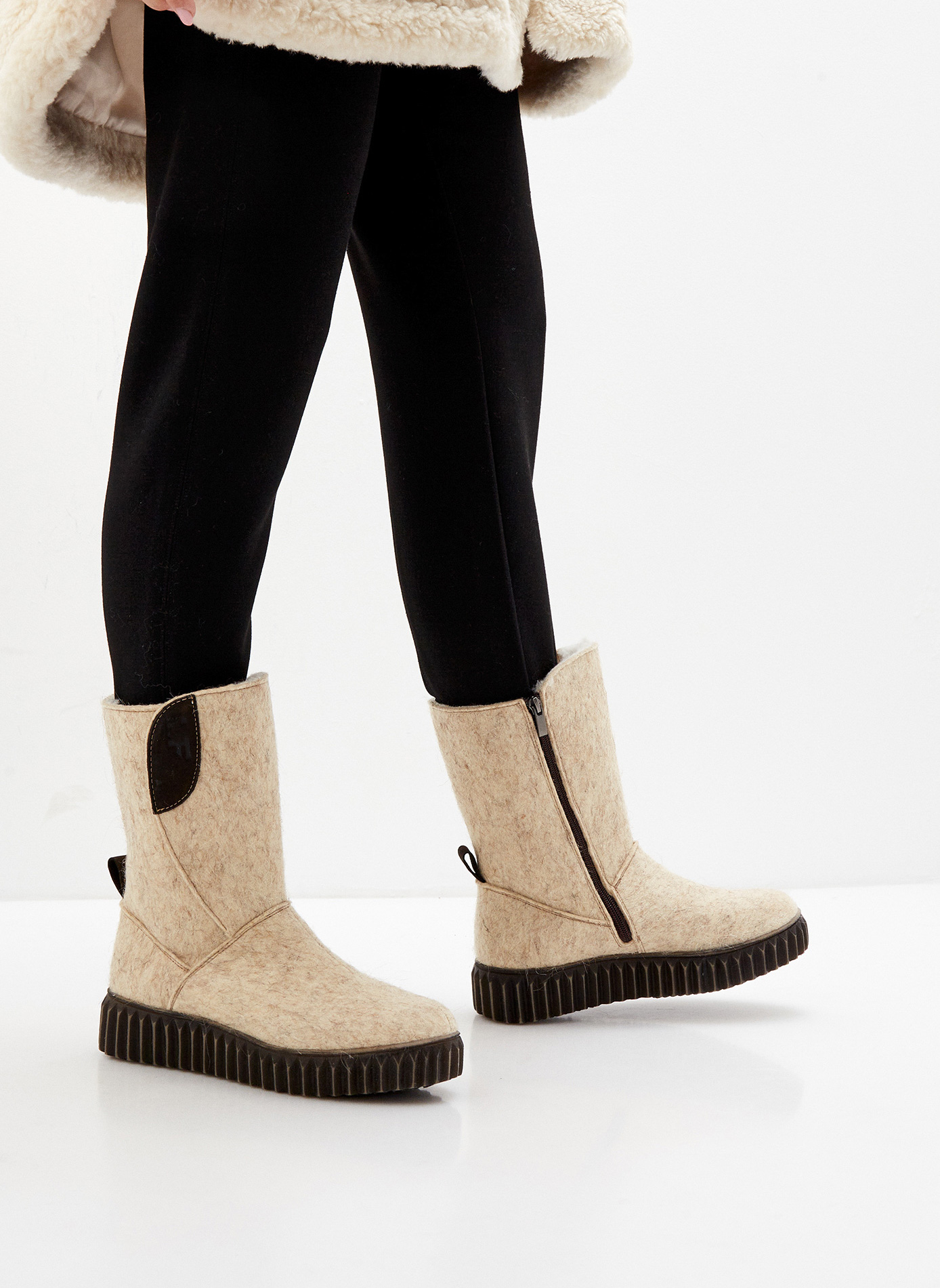 Валенки женские MAKFLY 88MF-40-0 бежевые 40 RU