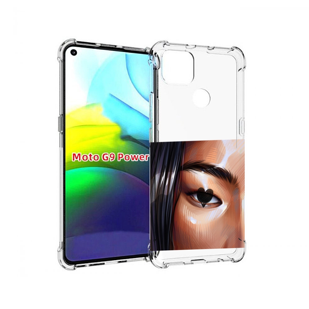 

Чехол MyPads зрачок-сердце женский для Motorola Moto G9 Power, Прозрачный, Tocco