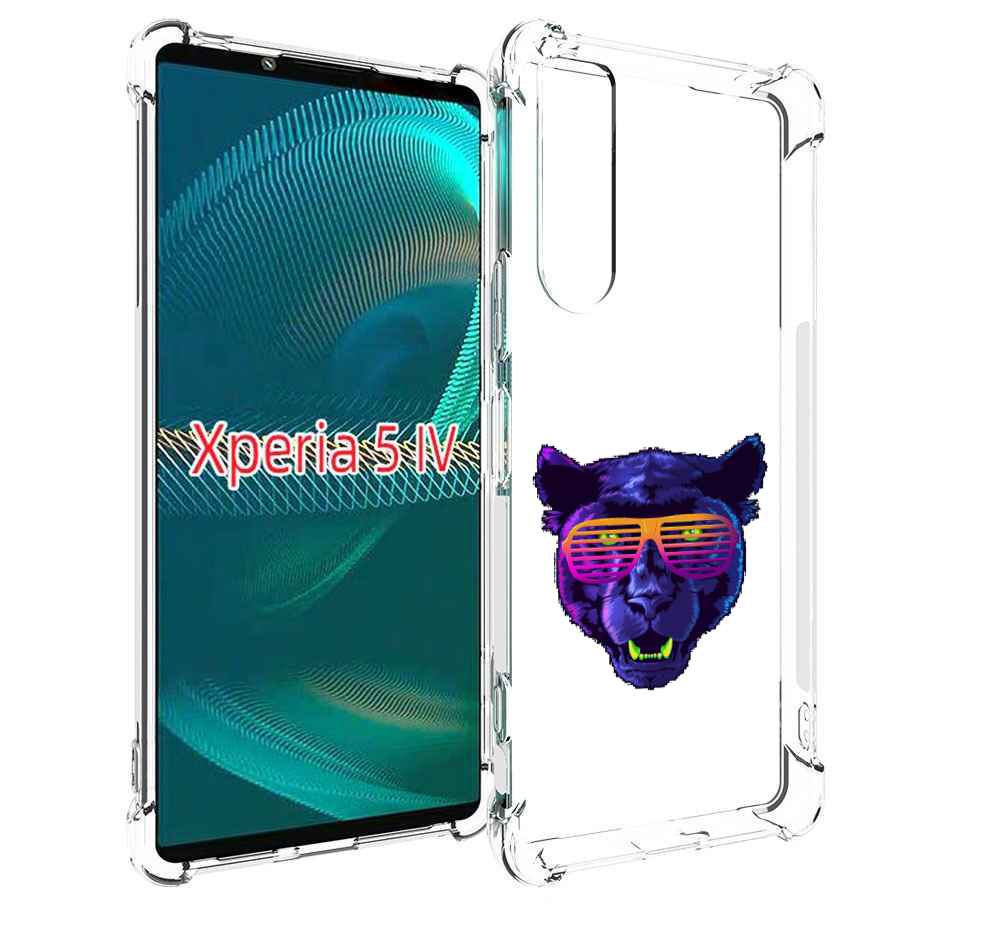 

Чехол MyPads фиолетовая пума в очках для Sony Xperia 5 IV (5-4), Прозрачный, Tocco