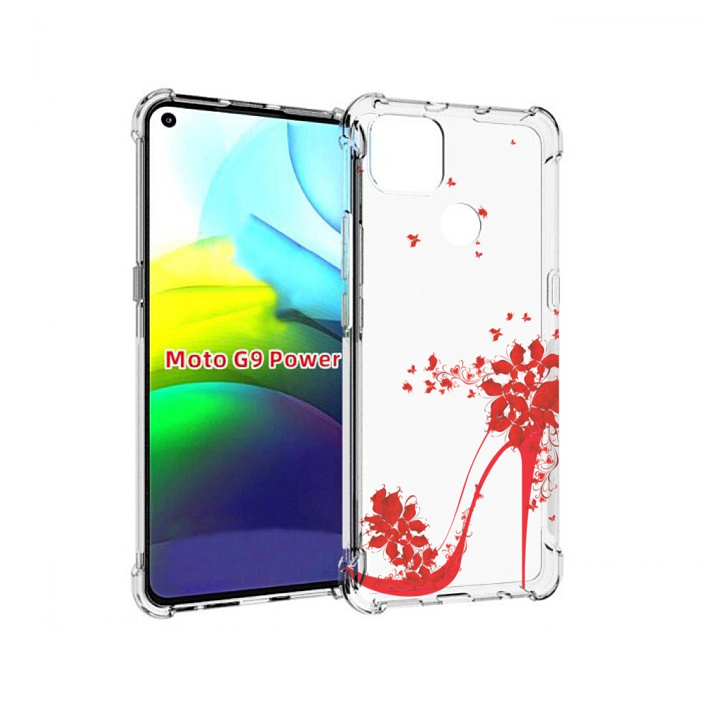 

Чехол MyPads каблук-в-цветах для Motorola Moto G9 Power, Прозрачный, Tocco