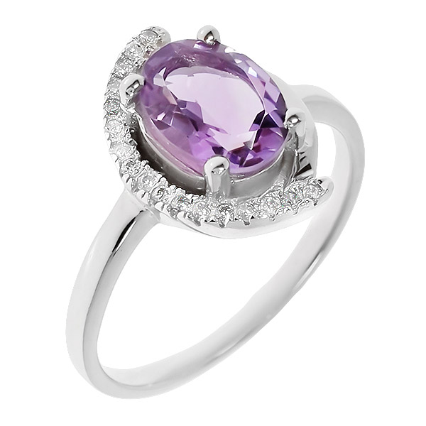 

Кольцо из серебра р.  Balex Jewellery 1405936835, аметист\фианит, 1405936835