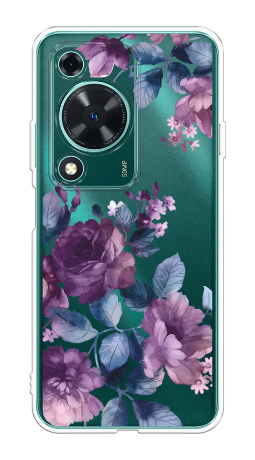 

Чехол на Huawei Nova Y72 "Purple Blossoms", Синий;фиолетовый, 6123650-1