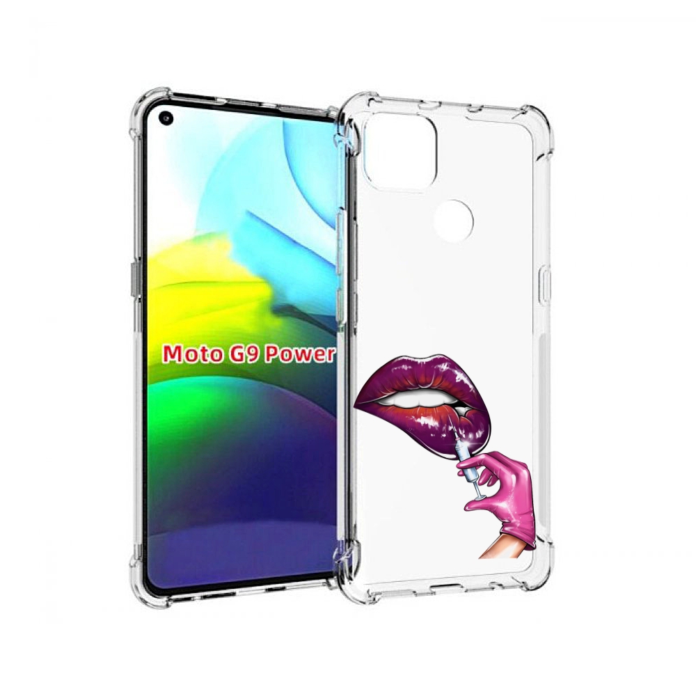 

Чехол MyPads качаем-губы для Motorola Moto G9 Power, Прозрачный, Tocco