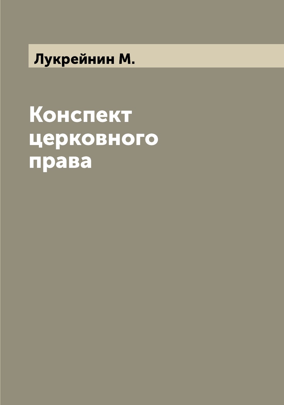 

Конспект церковного права