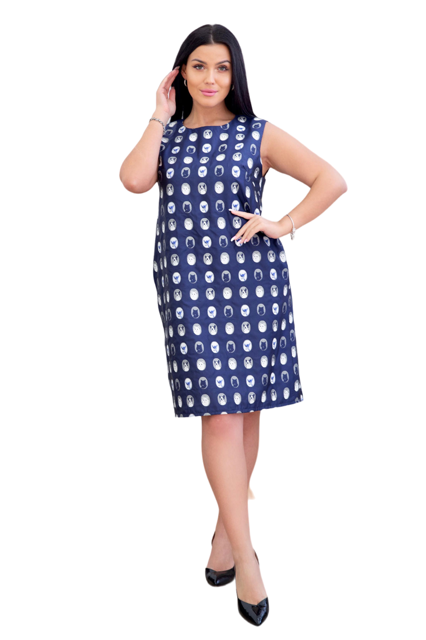 

Платье женское LikaDress 18-1483 синее 50 RU, Синий, 18-1483