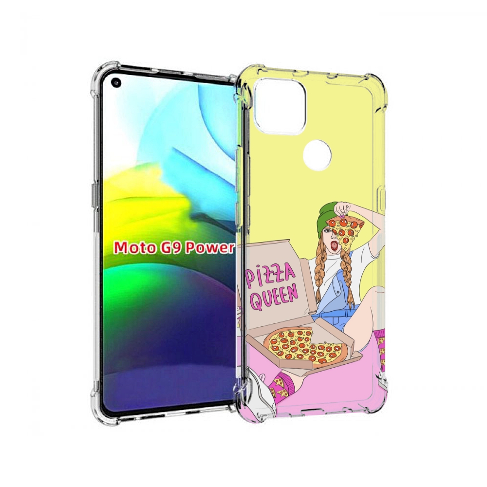 

Чехол MyPads королева-пиццы женский для Motorola Moto G9 Power, Прозрачный, Tocco