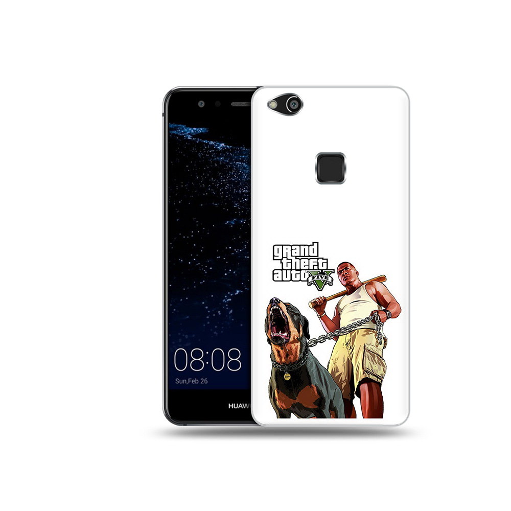 

Чехол MyPads Tocco для Huawei P10 Lite GTA грозная собака (PT62135.59.18), Прозрачный, Tocco