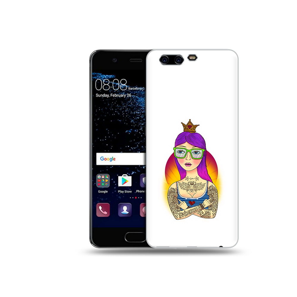 

Чехол MyPads Tocco для Huawei P10 девушка в татуировках с короной (PT60870.50.305), Прозрачный, Tocco