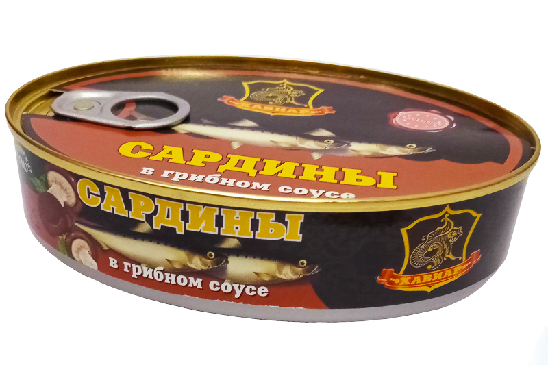 

Сардины Хавиар в грибном соусе 210г