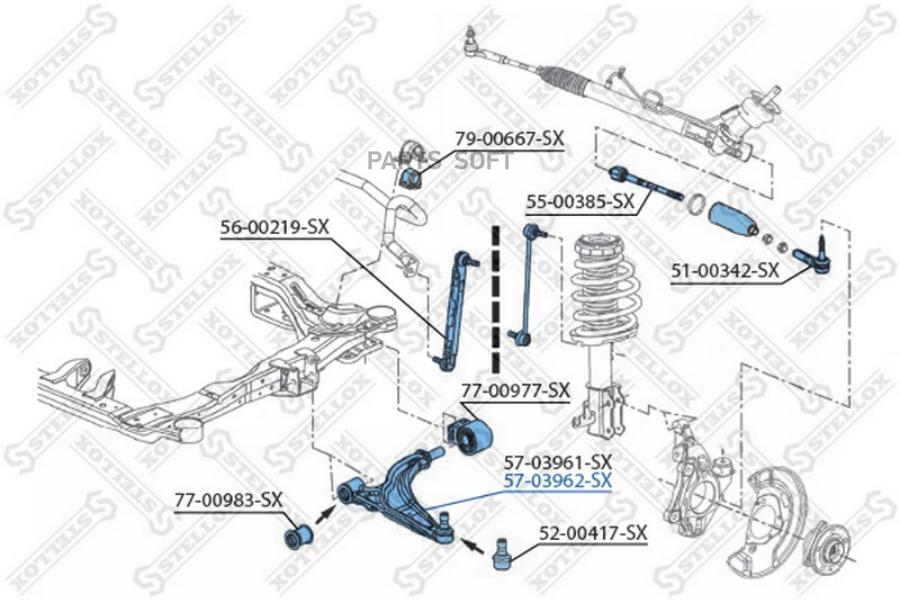 

Рычаг подвески Stellox 5703962SX