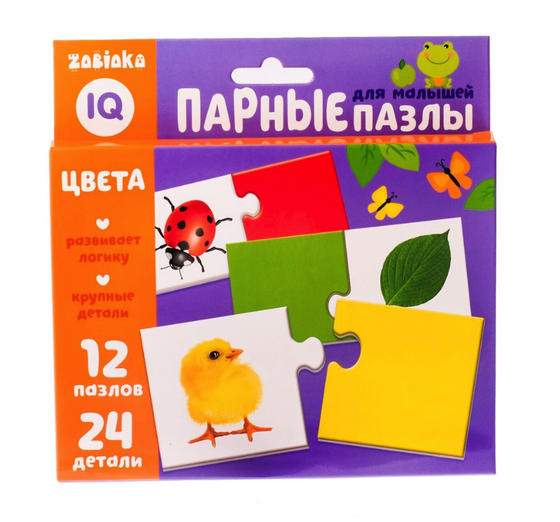 

Парные пазлы «Цвета», 24 детали