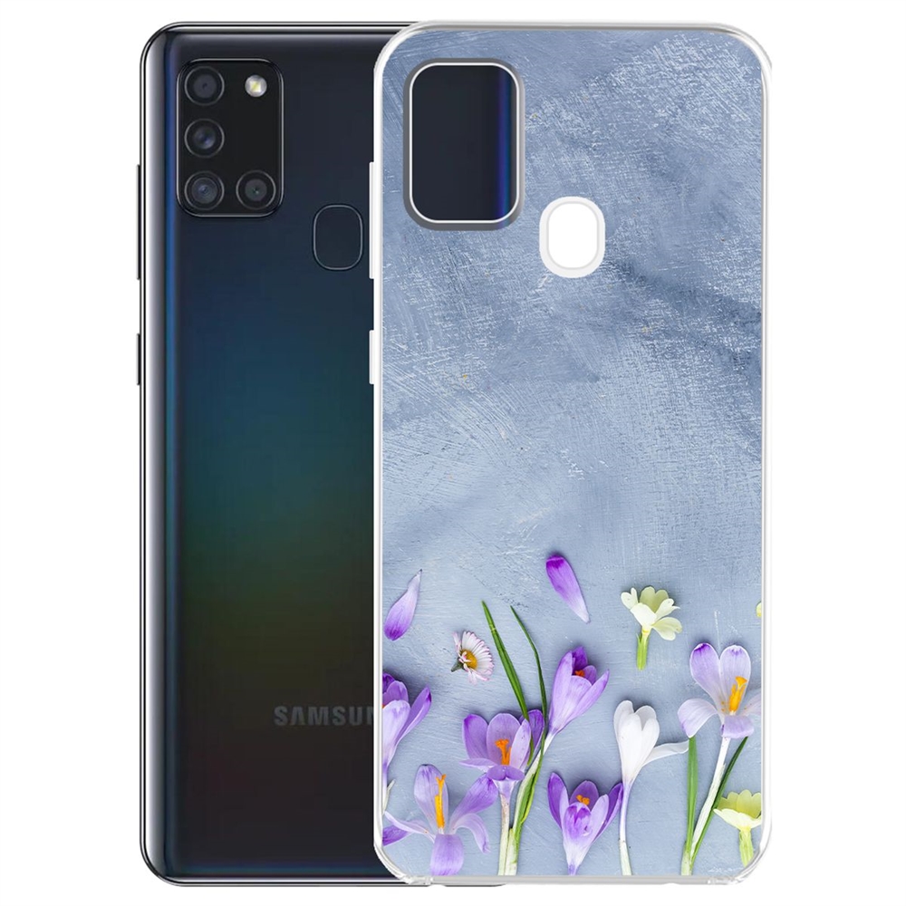 

Чехол-накладка Цветочное настроение для Samsung Galaxy A21s (A217), Прозрачный