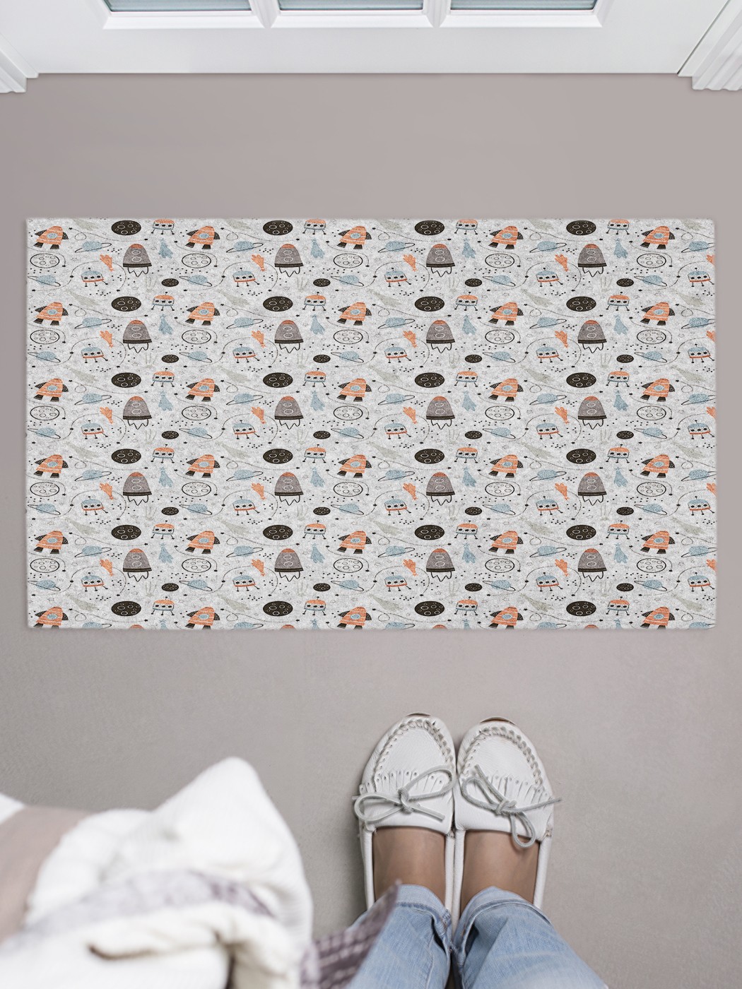 

Придверный коврик в прихожую для обуви, на резиновой основе, 75x45 см door_62461 JoyArty