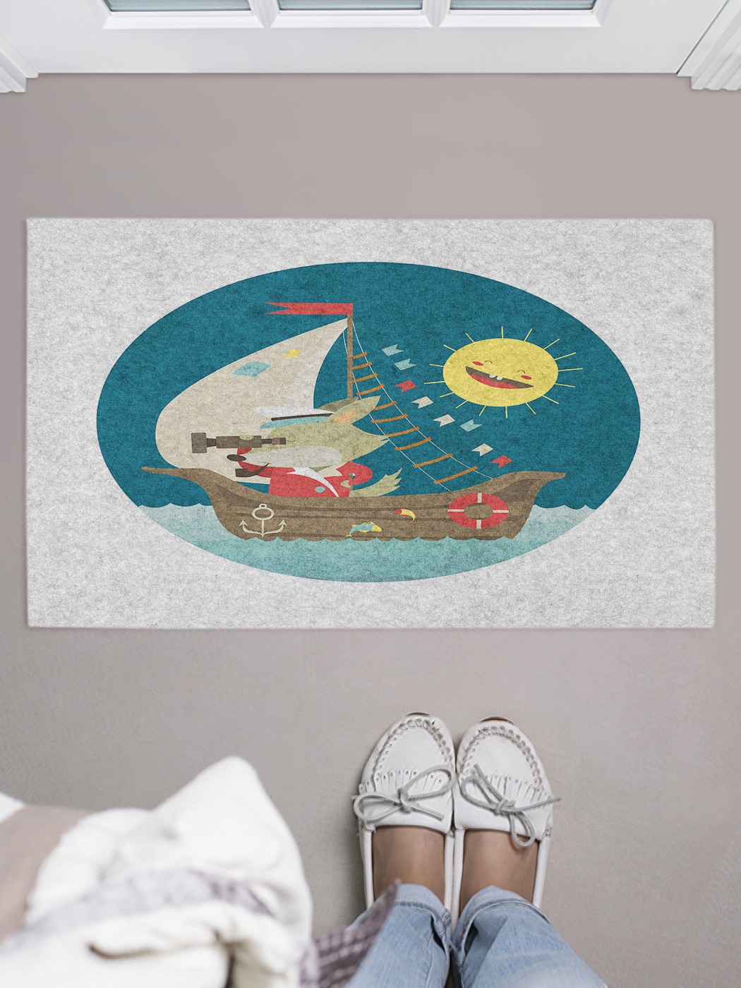 

Придверный коврик в прихожую для обуви, на резиновой основе, 75x45 см door_62476 JoyArty