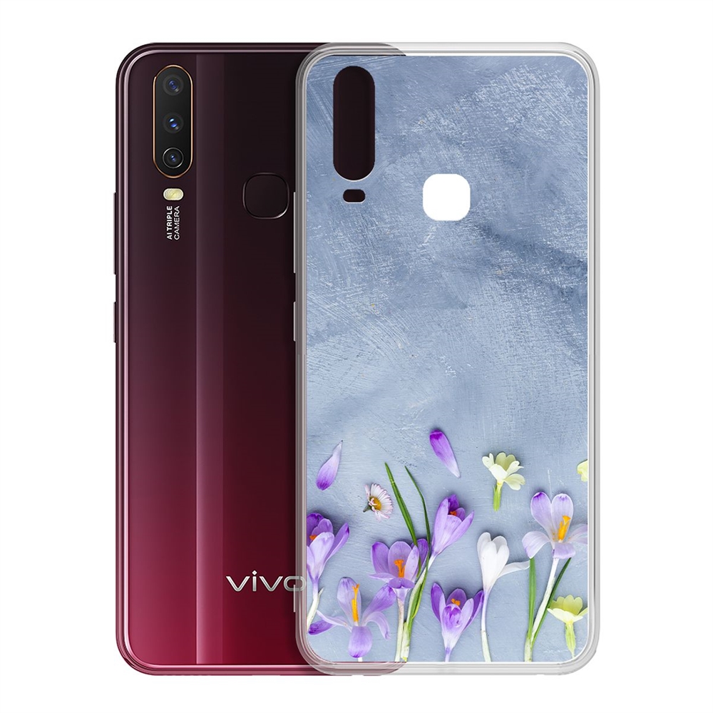 

Чехол-накладка Цветочное настроение для Vivo Y11/Y12/Y17, Прозрачный