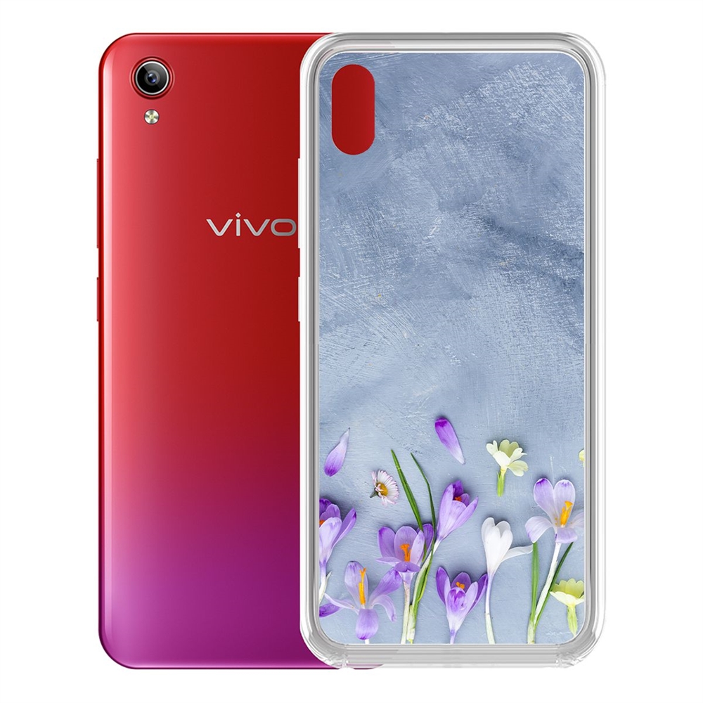 

Чехол-накладка Цветочное настроение для Vivo Y91C, Прозрачный