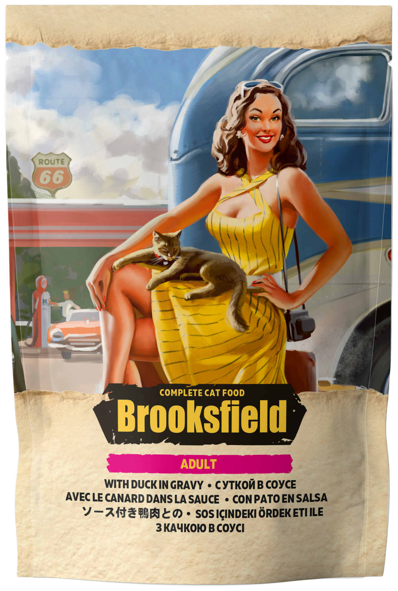 фото Влажный корм для кошек brooksfield adult кусочки в соусе, утка, 85г