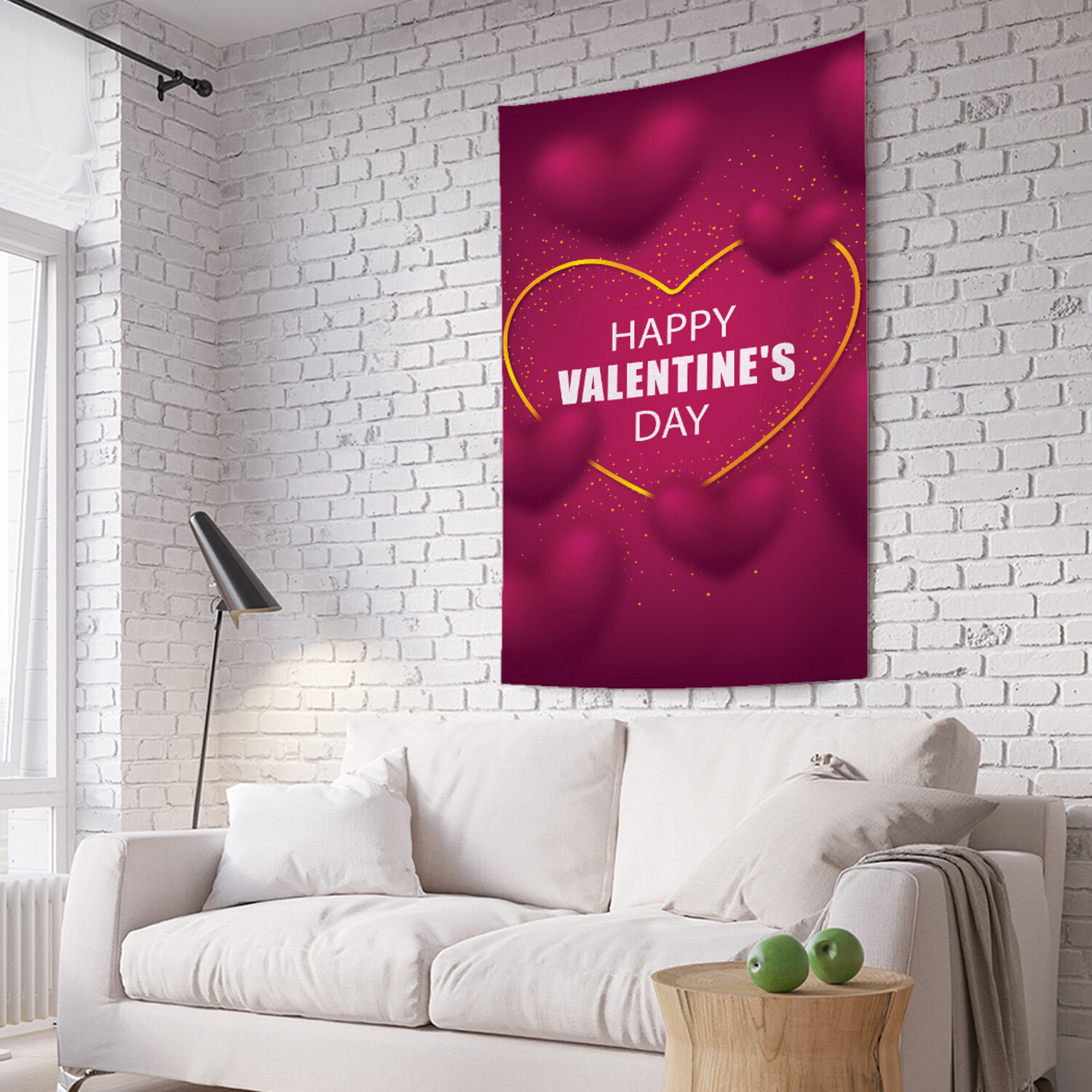 

Вертикальное фотопанно на стену JoyArty Happy Valentine's Day, из ткани, 150х200 см, Happy Valentine's Day
