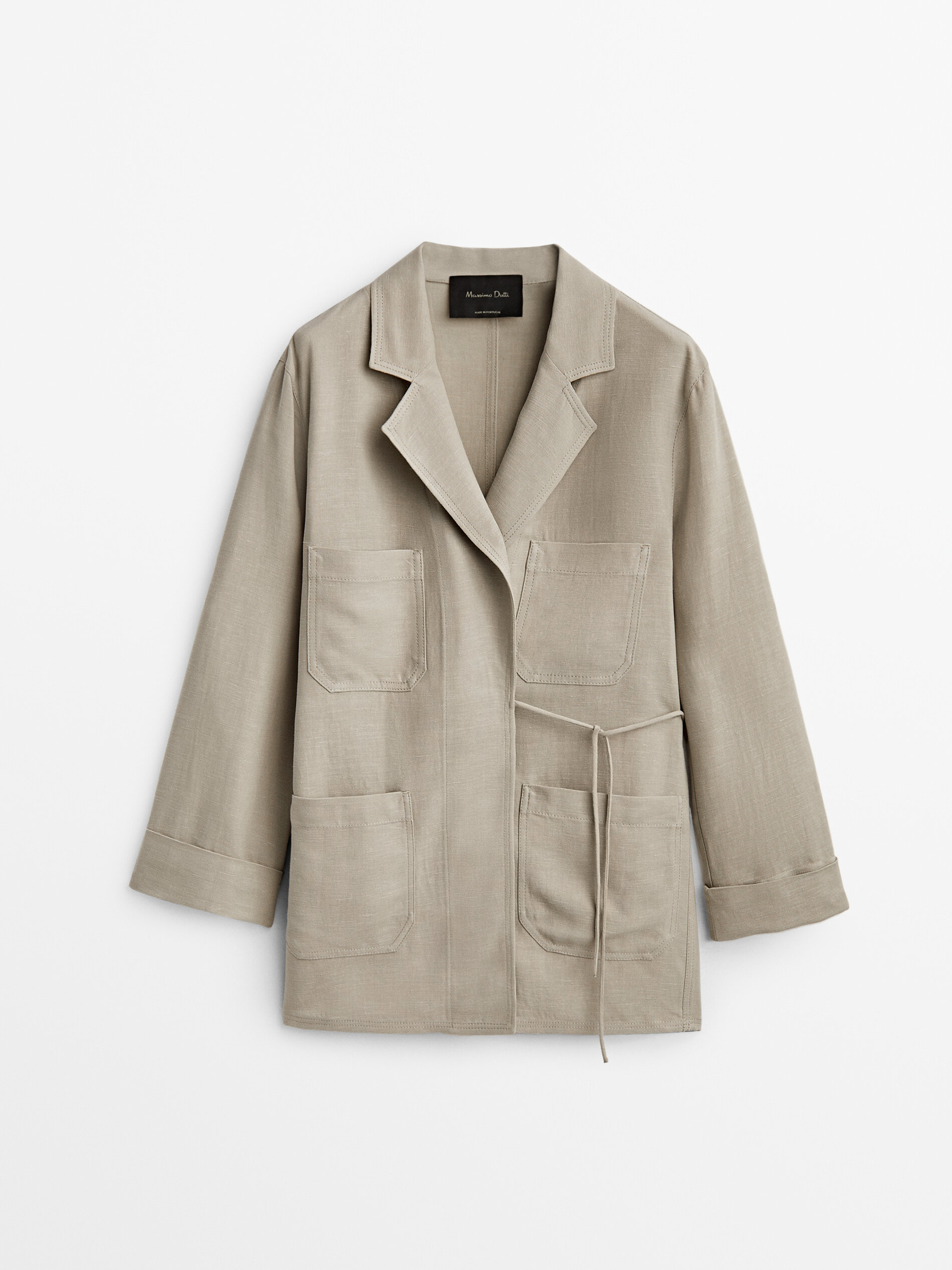 

Жакет женский Massimo Dutti 06015605806 серый M, 06015605806
