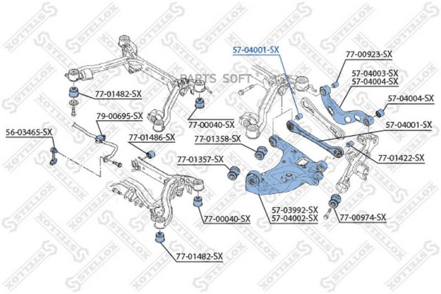 

Рычаг подвески Stellox 5704001SX
