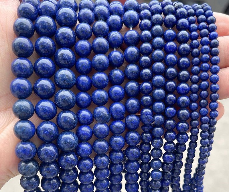 

Лазурит пресс.-10,5 мм, бусины на нитке (37-38 см, около 37 шт.), Синий, Лазурит