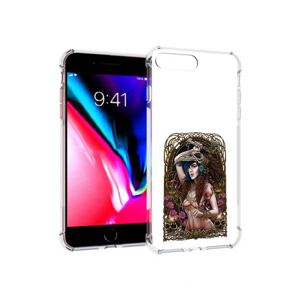 

Чехол MyPads Tocco для Apple iPhone 8 Plus красивая девушка рисунок (PT70866.609.407), Прозрачный, Tocco